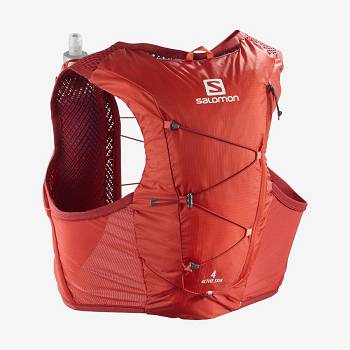 Salomon ACTIVE SKIN 4 Løberygsæk Dame Rød | DK-S2311