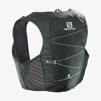 Salomon ACTIVE SKIN 8 Løberygsæk Dame Olivengrøn | DK-M2112