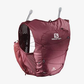 Salomon ACTIVE SKIN 8 Løberygsæk Dame Rød | DK-A1577
