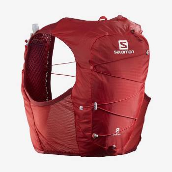 Salomon ACTIVE SKIN 8 Løberygsæk Dame Rød | DK-S2339