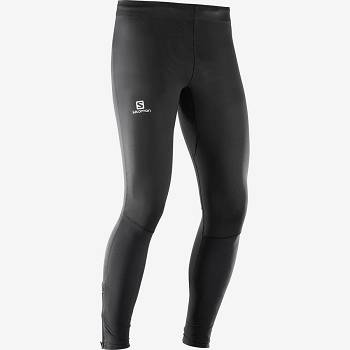 Salomon AGILE LONG Løbetights Herre Sort Gul | DK-O1252