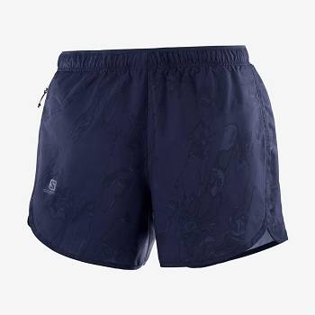 Salomon AGILE Shorts Dame Mørkeblå | DK-L1599