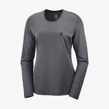 Salomon AGILE T Shirts Dame Grå | DK-A1185