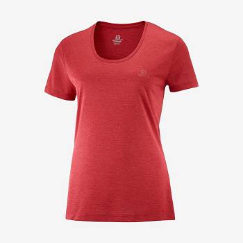 Salomon AGILE T Shirts Dame Rød | DK-N2464