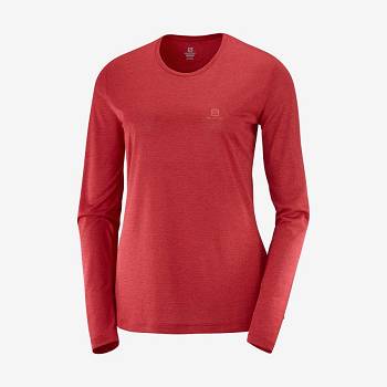 Salomon AGILE T Shirts Dame Rød | DK-O2468
