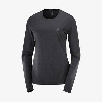 Salomon AGILE T Shirts Dame Sort | DK-O2230