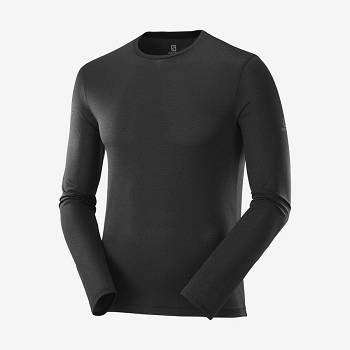 Salomon AGILE T Shirts Herre Sort | DK-O1294