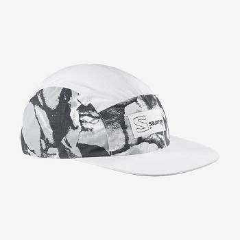Salomon BONATTI WATERPROOF FIVE PANEL Hat Herre Hvide | DK-A2158