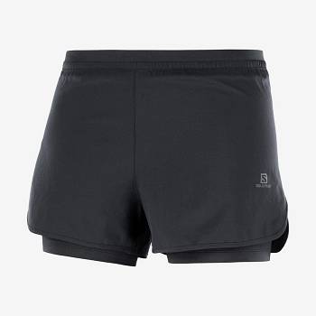 Salomon CROSS 2IN1 Shorts Dame Sort | DK-N2079