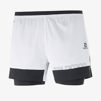 Salomon CROSS 2IN1 Shorts Herre Hvide | DK-O1684