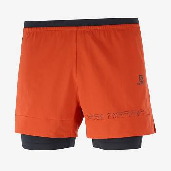 Salomon CROSS 2IN1 Shorts Herre Orange | DK-O2335