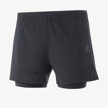 Salomon CROSS 2IN1 Shorts Herre Sort | DK-S2017