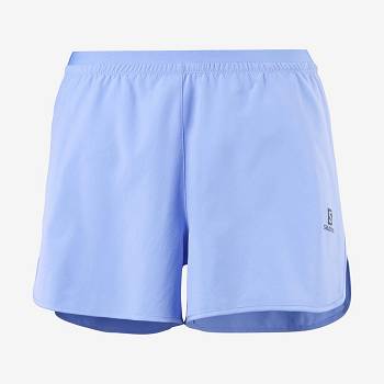 Salomon CROSS 3'' Shorts Dame Blå | DK-N1680