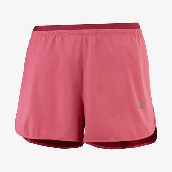 Salomon CROSS 3'' Shorts Dame Rød | DK-N1932