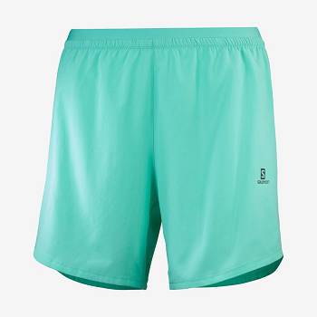 Salomon CROSS 5'' Shorts Dame Blå | DK-O2246
