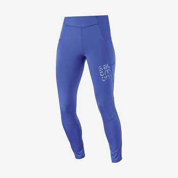 Salomon CROSS RUN 28'' Løbetights Dame Blå | DK-L2579