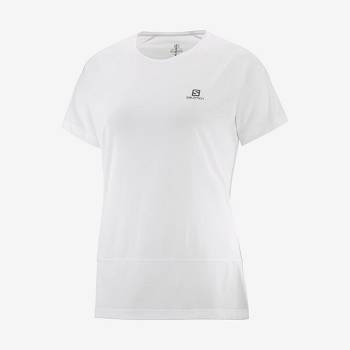 Salomon CROSS RUN T Shirts Dame Hvide | DK-L1690