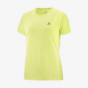 Salomon CROSS RUN T Shirts Dame Ye | DK-M1160