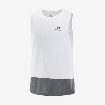 Salomon CROSS RUN T Shirts Herre Hvide | DK-O1264