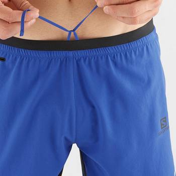 Salomon CROSS TWINSKIN Shorts Herre Blå | DK-O1462