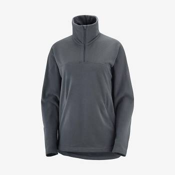 Salomon ESSENTIAL COSY FLEECE Hættetrøje Dame Grå | DK-S1534