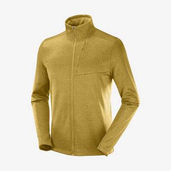 Salomon ESSENTIAL LIGHTWARM HEATHER Hættetrøje Herre Gul | DK-S1275