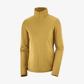 Salomon ESSENTIAL LIGHTWARM Hættetrøje Dame Gul | DK-O2554