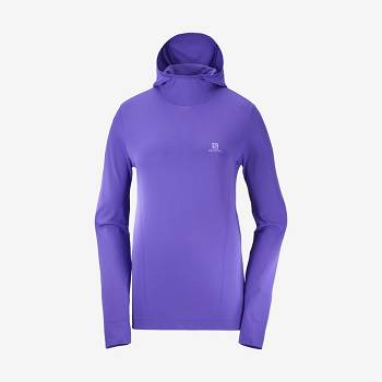 Salomon ESSENTIAL SEAMLESS Hættetrøje Dame Lilla | DK-L1382