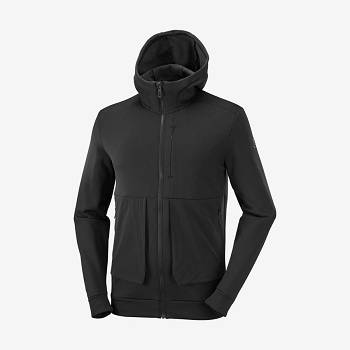 Salomon ESSENTIAL WARM FLEECE Hættetrøje Herre Sort | DK-A1983