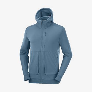 Salomon ESSENTIAL WARM FLEECE Hættetrøje Herre Blå | DK-W2890