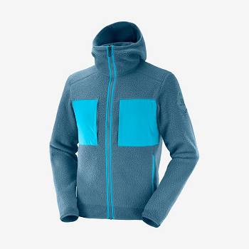 Salomon ESSENTIAL WARM TEDDY Hættetrøje Herre Blå | DK-O2139