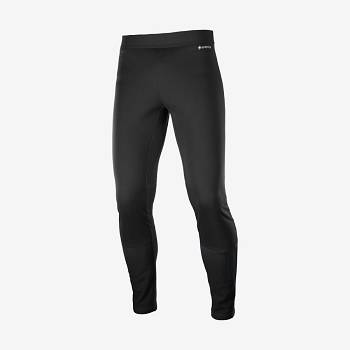 Salomon GORE TEX INFINIUM™ WINDSTOPPER® Løbetights Herre Sort | DK-N1946