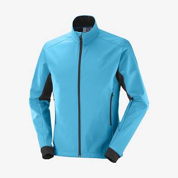 Salomon Jakke AGILE SOFTSHELL Softshell Jakke Herre Blå | DK-L2075