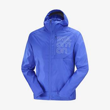Salomon Jakke BONATTI CROSS WIND Softshell Jakke Herre Blå | DK-A1038