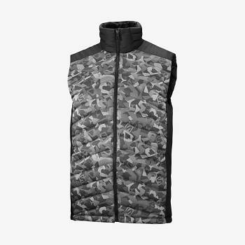 Salomon Jakke ESSENTIAL XWARM DOWN Softshell Jakke Herre Hvide Sort | DK-O1042