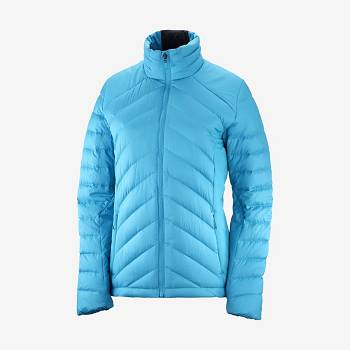 Salomon Jakke ESSENTIAL XWARM DOWN Softshell Jakke Dame Blå | DK-wA1395