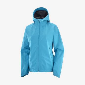 Salomon Jakke OUTLINE GORE-TEX 2.5L Softshell Jakke Dame Blå | DK-S1618