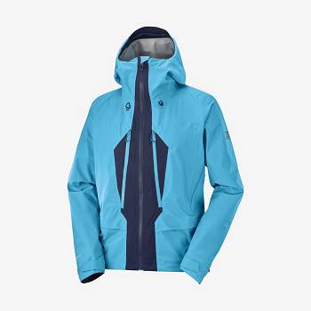 Salomon Jakke OUTPEAK GORE-TEX 3L Softshell Jakke Herre Blå | DK-M1496