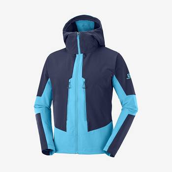 Salomon Jakke OUTPEAK SOFTSHELL Softshell Jakke Herre Blå | DK-O1320