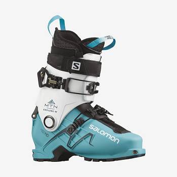 Salomon MTN EXPLORE Skistøvler Dame Hvide Blå | DK-A1031