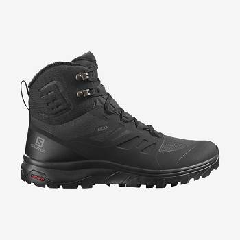 Salomon OUTBLAST THINSULATE™ CLIMASALOMON™ WATERPROOF Vinterstøvler Dame Sort | DK-N2226
