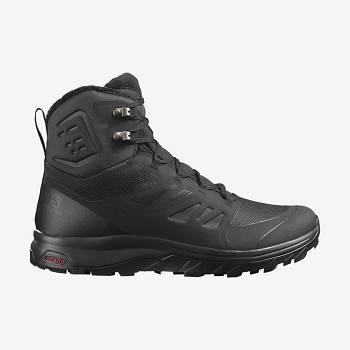 Salomon OUTBLAST THINSULATE™ CLIMASALOMON™ WATERPROOF Vinterstøvler Herre Sort | DK-O1677