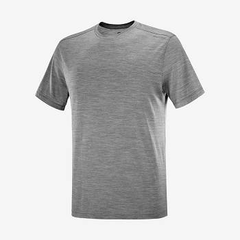 Salomon OUTLIFE MERINO BLEND T Shirts Herre Grå | DK-O2456