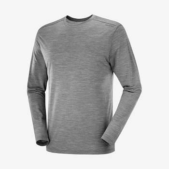 Salomon OUTLIFE MERINO BLEND T Shirts Herre Grå | DK-O2531