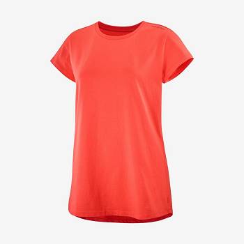Salomon OUTLIFE SCOOP HEM TEE W T Shirts Dame Orange | DK-A1563