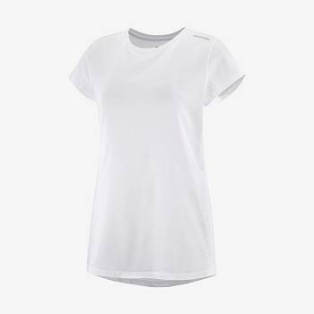 Salomon OUTLIFE SCOOP HEM TEE W T Shirts Dame Hvide | DK-S2563