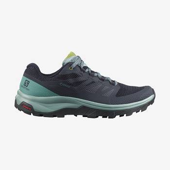 Salomon OUTLINE GORE-TEX Vandresko Dame Sort Grøn | DK-O1369