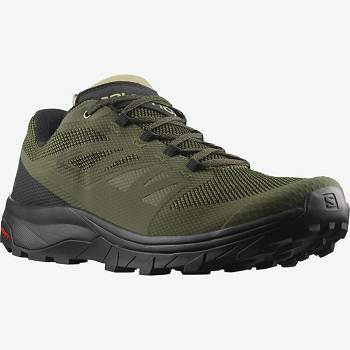 Salomon OUTLINE GORE-TEX Vandresko Herre Olivengrøn Sort | DK-N2555