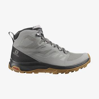 Salomon OUTLINE MID GORE-TEX Vandrestøvler Herre Grå Sort | DK-A2480