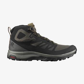 Salomon OUTLINE MID GORE-TEX Vandrestøvler Herre Olivengrøn Sort | DK-M2070
